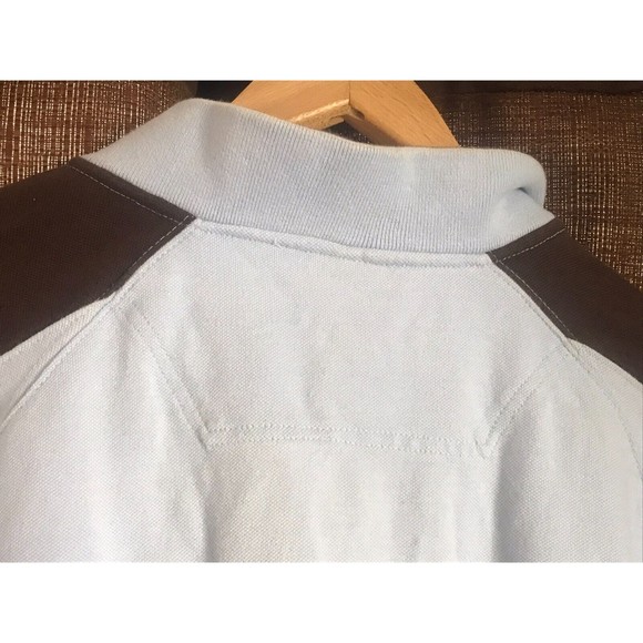Sean John Mens XXXL 3XL Light Blue Brown Quarter Zip Sweatshirt - Picture 14 of 14